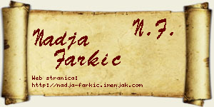 Nadja Farkić vizit kartica